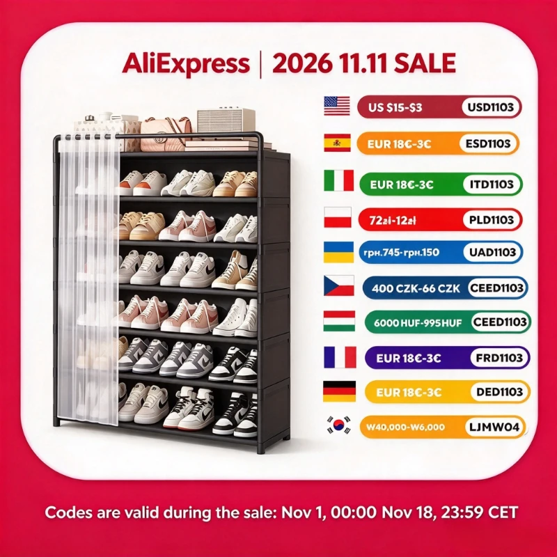 Dustproof Foldable Shoe Display Rack with Non-Slip Base, Multi-Layer Storage Shelf for Shoes & Accessories, Easy to Clean