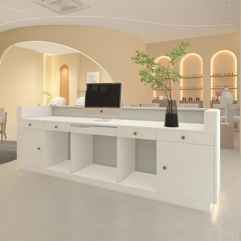 #Luxury Restaurant Tables Front Reception Desk Podium Lectern Register Cashier Counter Executive Escritorio Postmodern Furniture