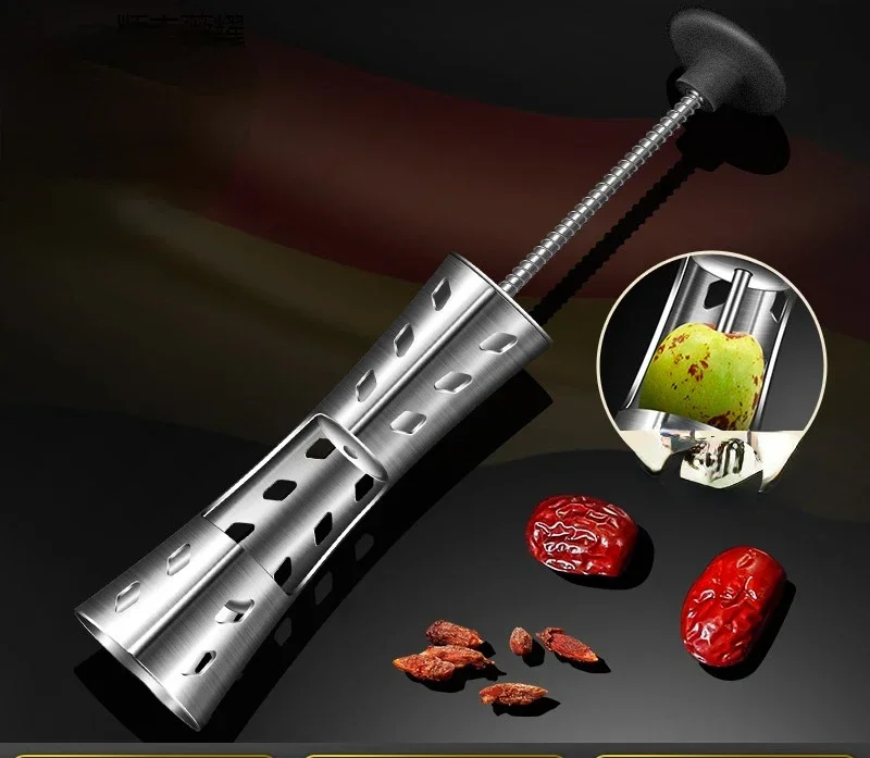 Stainless steel jujube pit remover, household multifunctional jujube heart remover tool, jujube cherry pit remover