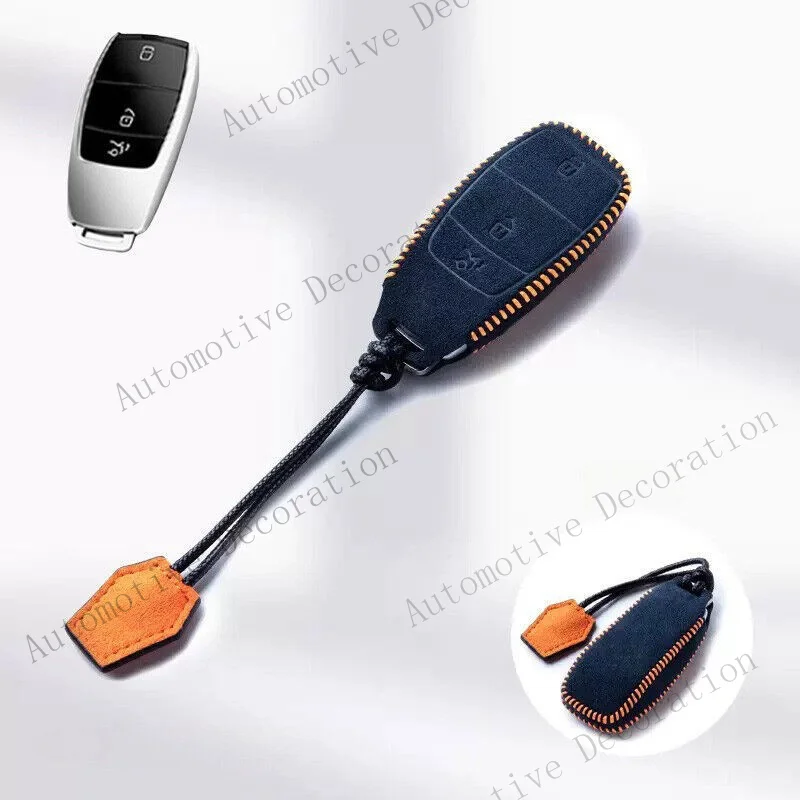 Z+ Suede Leather Car Key Fob Case Cover For Mercedes Benz A B C E S G GLA GLB GLC