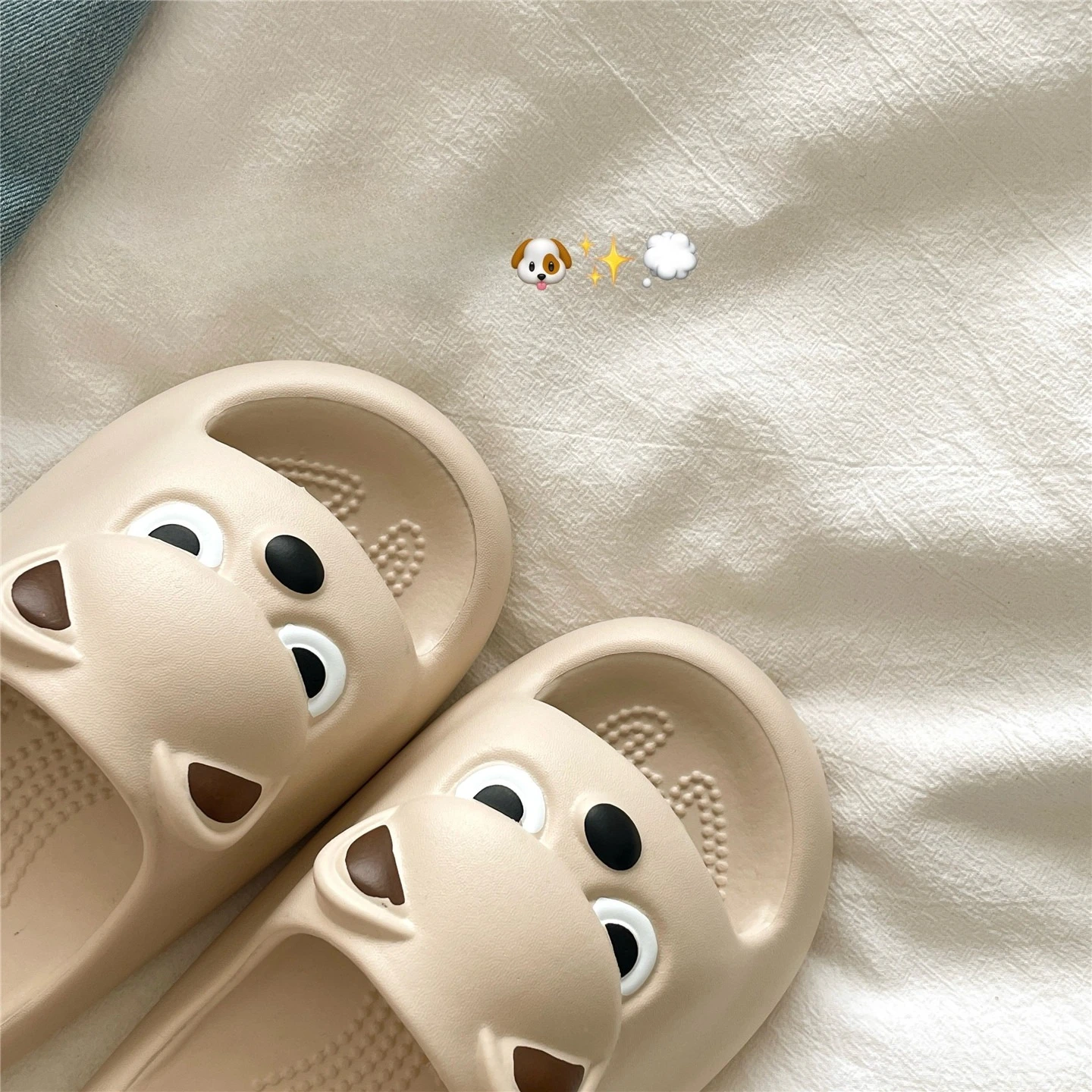Cute Ins Cartoon Puppy Home Slippers Summer Waterproof Indoor Non Slip Bathroom Slippers Couple Parent Child Outdoor Slippers