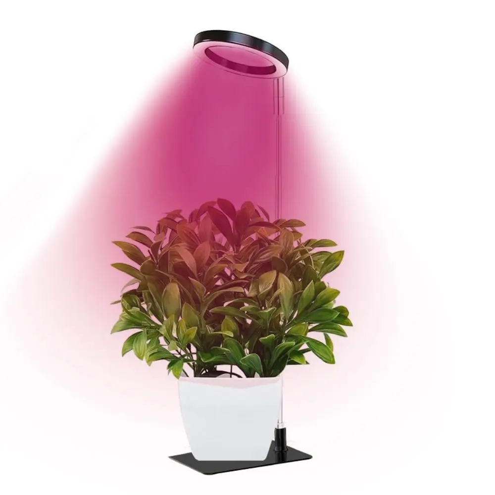 Full Spectrum LED Grow Lamp 9-Level Dimming Height Angle Adjustable Full Spectrum Grow Light Detachable Base Rotation