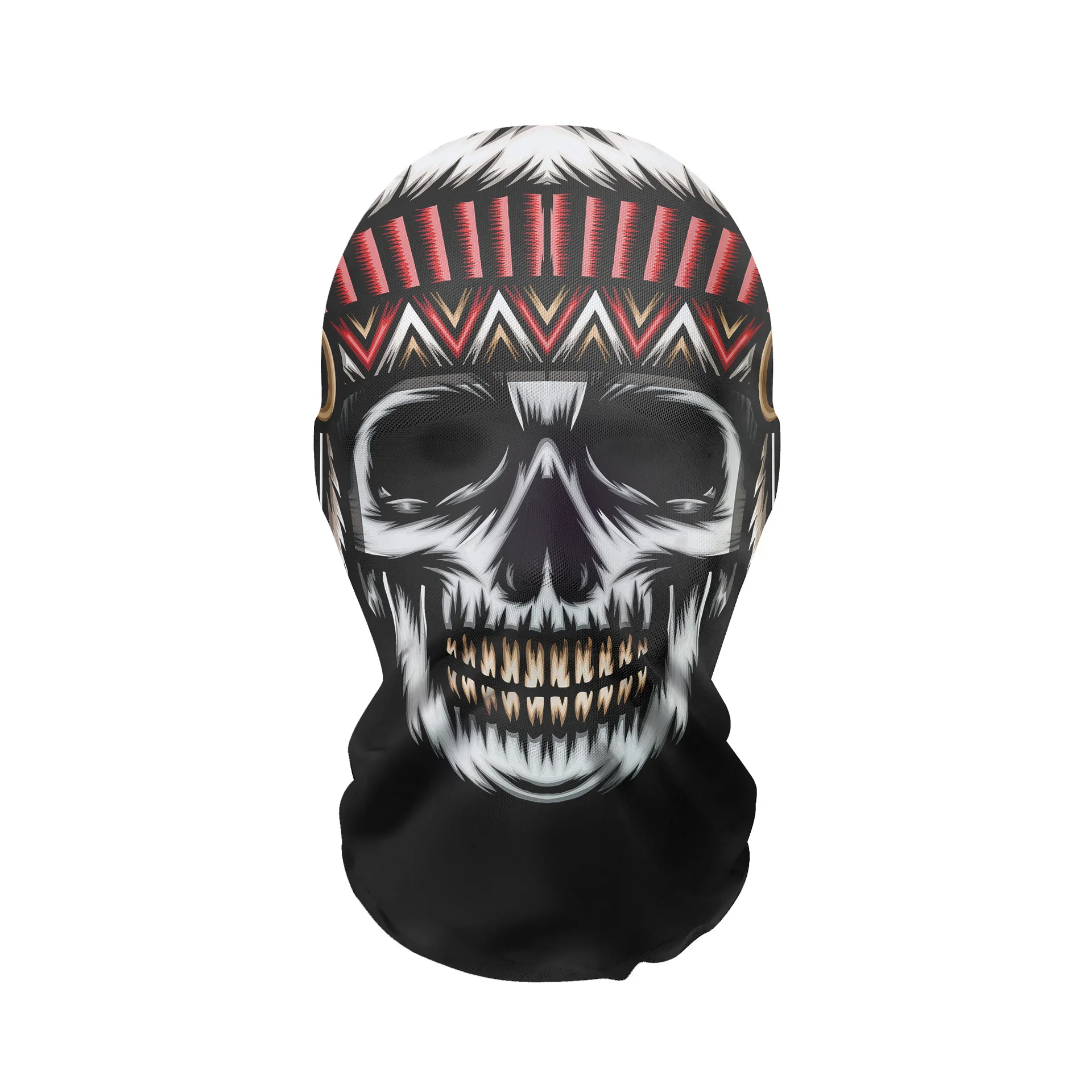 Halloween Headgear Skull Full Face Mask Mesh Balaclava For Men Women Breathable Full Face Cap Funny Party Headwear