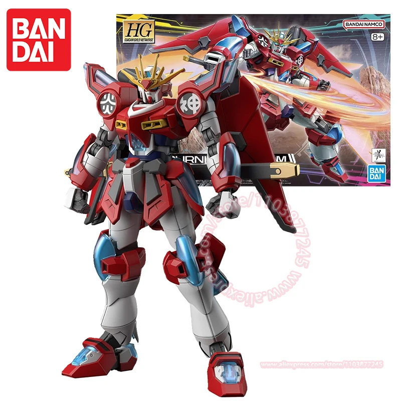 BANDAI HG 1/144 SHIN BURNING GUNDAM Mobile Suit Assembling Toy Desktop Ornaments Animation Peripheral Birthday Gift Figure Model