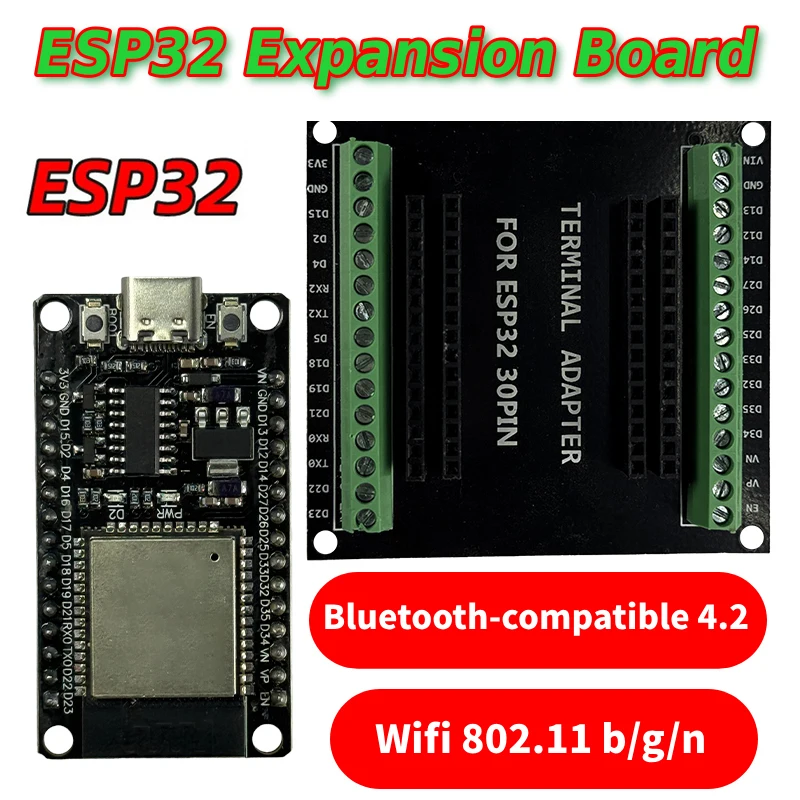 ESP32 Development Board Type C ESP32 Bluetooth WiFi ESP32 Bluetooth Module Breakout Board Ultra-Low Power Consumption Dual Core
