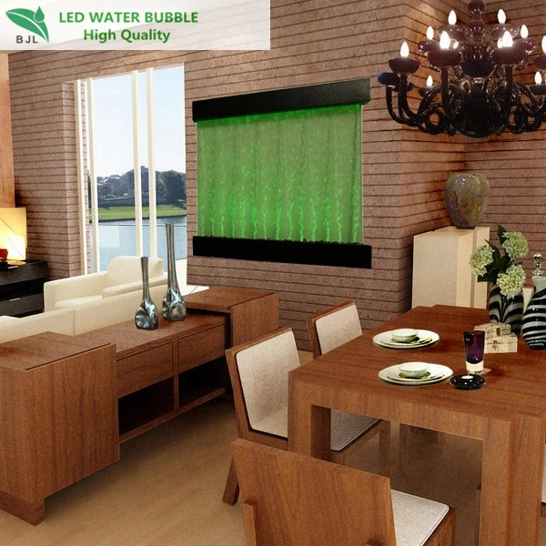 High Quality Luminous Acrylic Led Water Panel Waterfall hang Led Water Bubble Wall