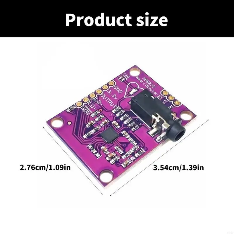 C90F واجهات متعددة أجهزة استشعار قياس تخطيط القلب AD8232 للتكامل في المشاريع والأجهزة الإلكترونية