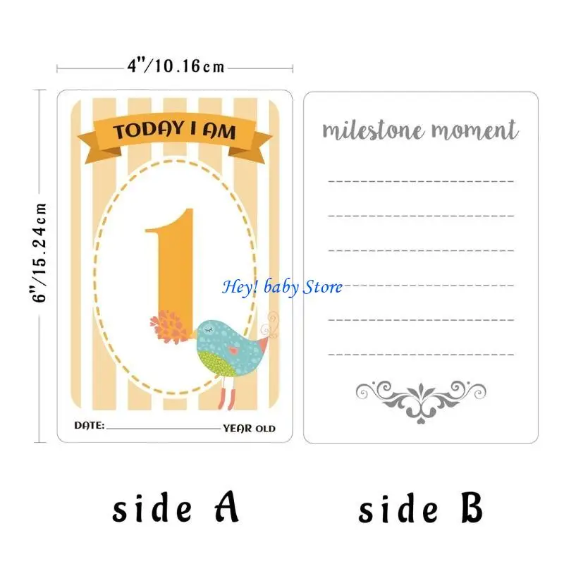 

Q1FE 12 PCS MOND MONCE CARDS BABY PHOTYMENTONE MIRESTONE Мемориал Ежемесячный новорожденный деть -детские памятные карты Номер