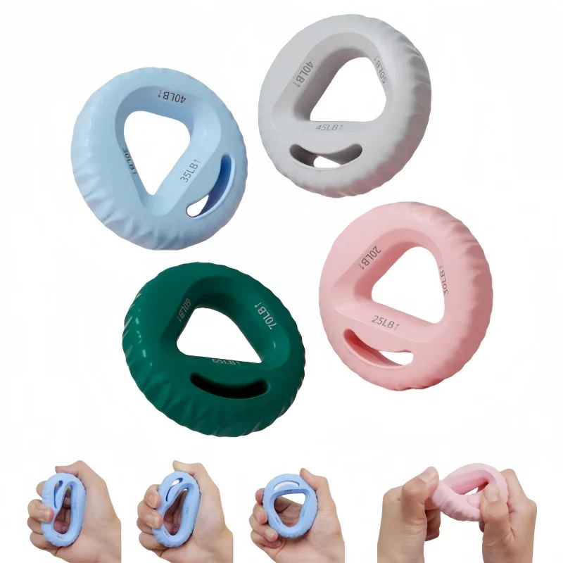 

Силиконовая ручка, круговое портативное устройство для захвата, ручка с пятью пальцами, круг для рук, запястье, укрепление, инструмент для тренировки пальцев