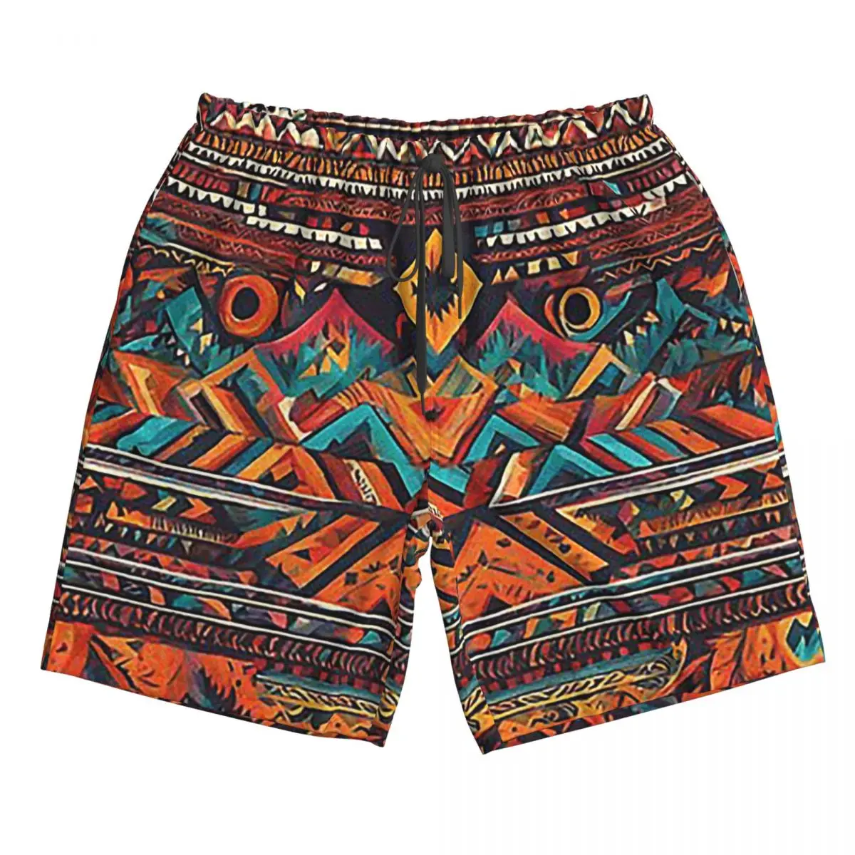 Painted Original Tribal Patterns Trunks Beach Board Shorts Casual Quick Dry Swim Summer Men Pants
