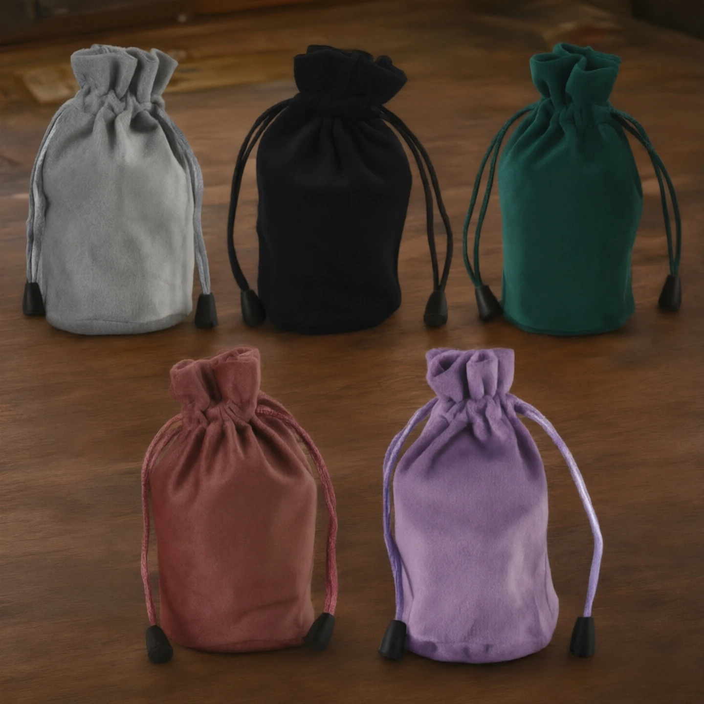 5pcs Dice Bag Velvet Bag with Drawstring Gift Packaging for Tabletop Storage DND TRPG Board Game