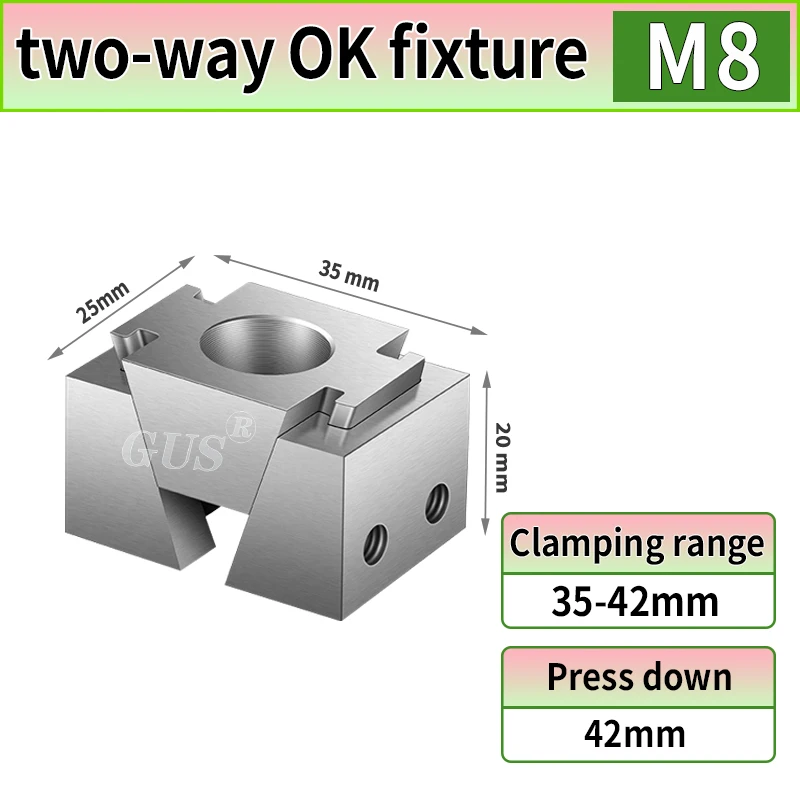 Ok Clip M6 M8 M10 M12 14 16 Ok Fixture Wedge expansion machine desktop adjustable Side fixed precision Bidirectional fixture CNC