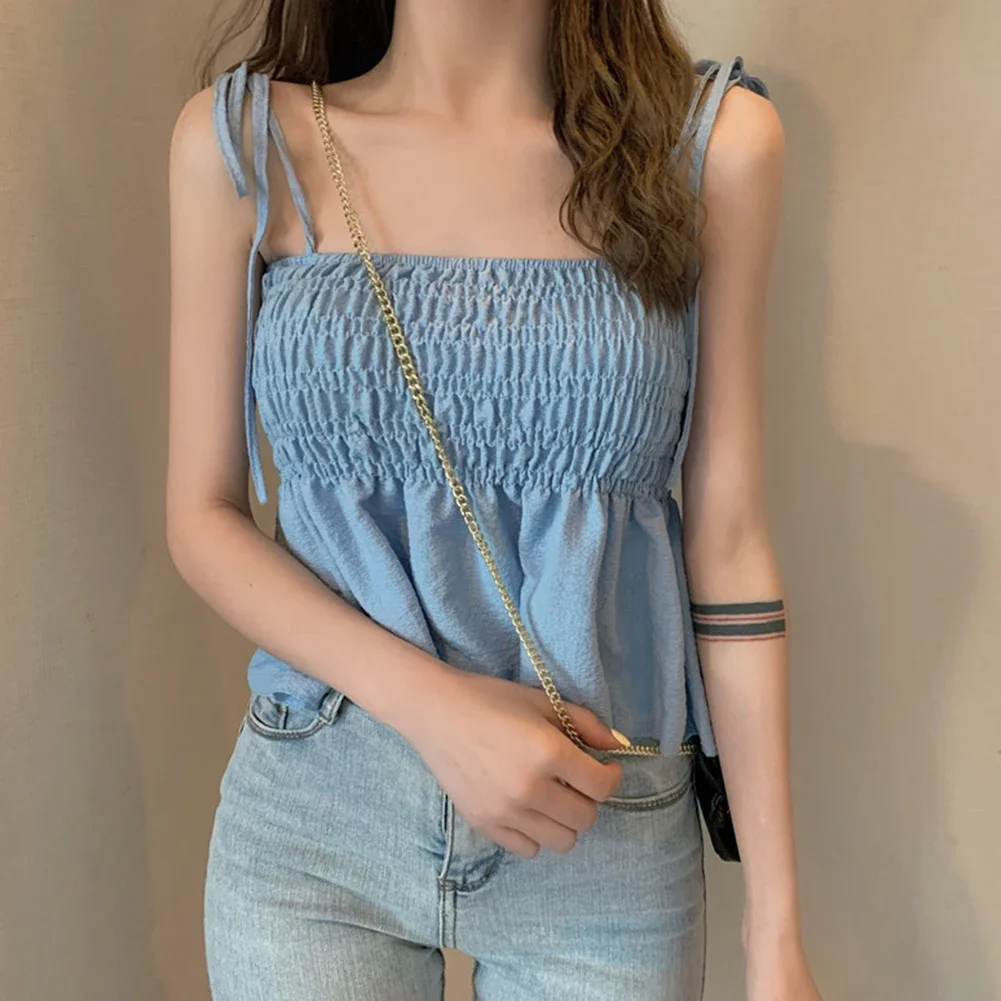 34cm Skirt Length Womens Summer Camisole One Shoulder Casual Club Performance Outfit Everyday Casual Style High Stretch Fabric