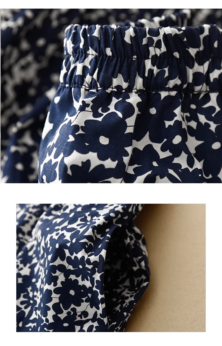 Vintage Women Skirts 2024 New Spring/summer Cotton Linen A-LINE Korean Clothing Sales Empire Loose Print Chinese Style Skirt