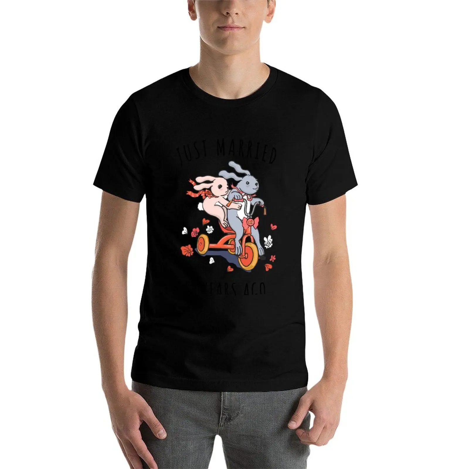 Just Married 20 Years Ago - 20th Anniversary Couple Bunnies Tee, Phone Cases And Other Gifts T-Shirt oversized mens t shirt image 4