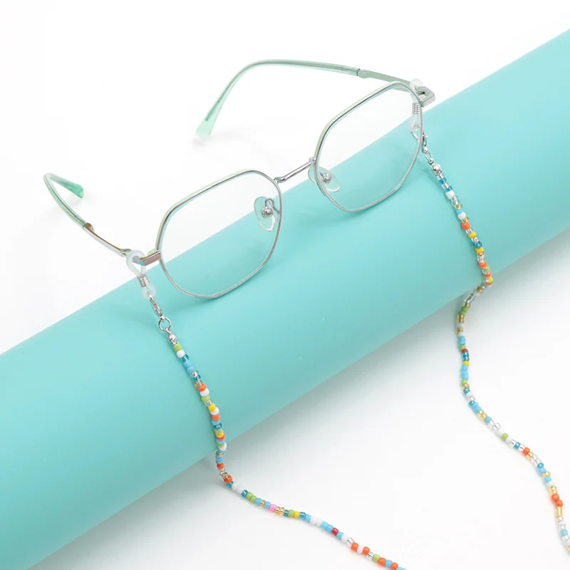 Colored Mask Strap Beaded Glasses Chains Women Face Mask Lanyard Anti Slip Neck Chain For Eyeglass Sunglasses Gift Accessoriess