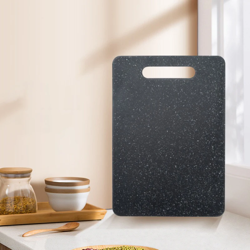 Quadratisches PP-Schneidebrett mit Marmorstruktur, antibakterielles und schimmelresistentes Schneidebrett für die Küche, Gemüseschneidebrett, spülmaschinenfest