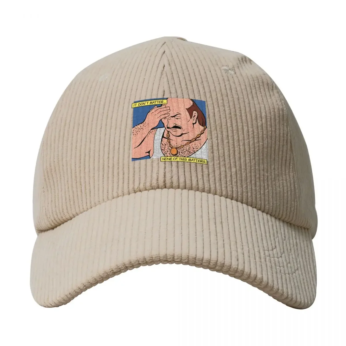 Carl It Don’t Matter None Of This Matters Corduroy Baseball Cap Anime Hat Brand Man cap Hats Woman Men's