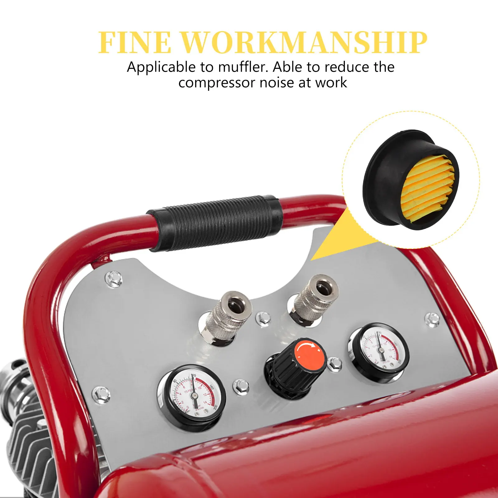 10Pcs Air Intake Filter Replacement Elements High Performance Air Compressor Muffler Noise Reduction Elements Filter