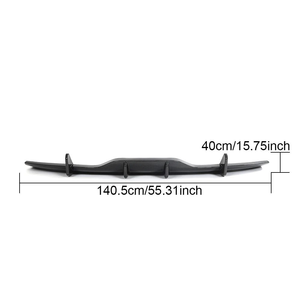 

Product Customization Carbon Fiber Rear Diffuser Universal forTesla Model S Plaid 2021-2023 Carbon Black
