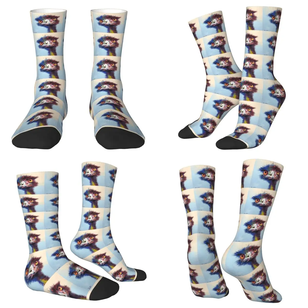 Australian Emu - 74 Calcetines Harajuku Medias súper suaves Calcetines largos para todas las estaciones Accesorios para regalos de Navidad para hombre y mujer