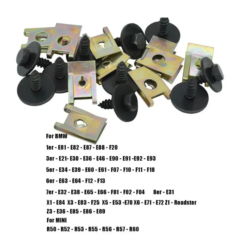 20pcs Hex Head Tapping Socket Bolt Screw Clips With Speed Fastener Engine Shield For Under Tray Splash Guard For BMW image 5