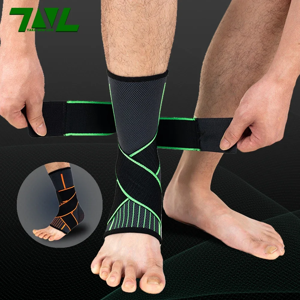 1-częściowy regulowany kompresyjny pasek na kostkę dla mężczyzn i kobiet Mocna orteza stawu skokowego Ochrona sportowa