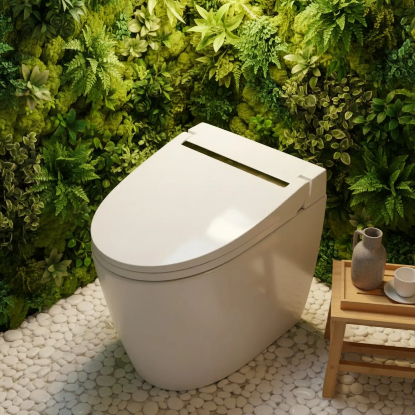 Smart Toilet Seat Wireless Control Heated Toilet Seat Bathroom Fixture Hands Free Ambient Lighting view 6