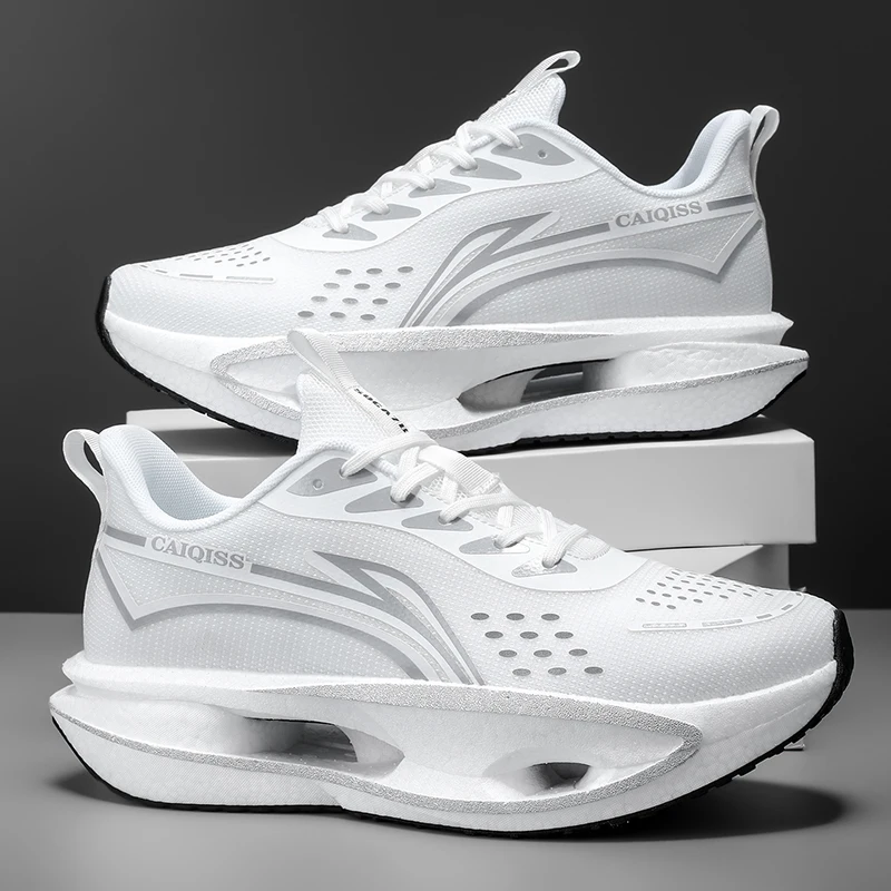 

Men's Sports Running Shoes, Comfortable Upper and Inner Layers, Unisex, Wear-Resistant and Durable Sole, Fabric Insole, Round Toe, Lace-Up Closure, Sporty Style, All-Season Comfort Shoes