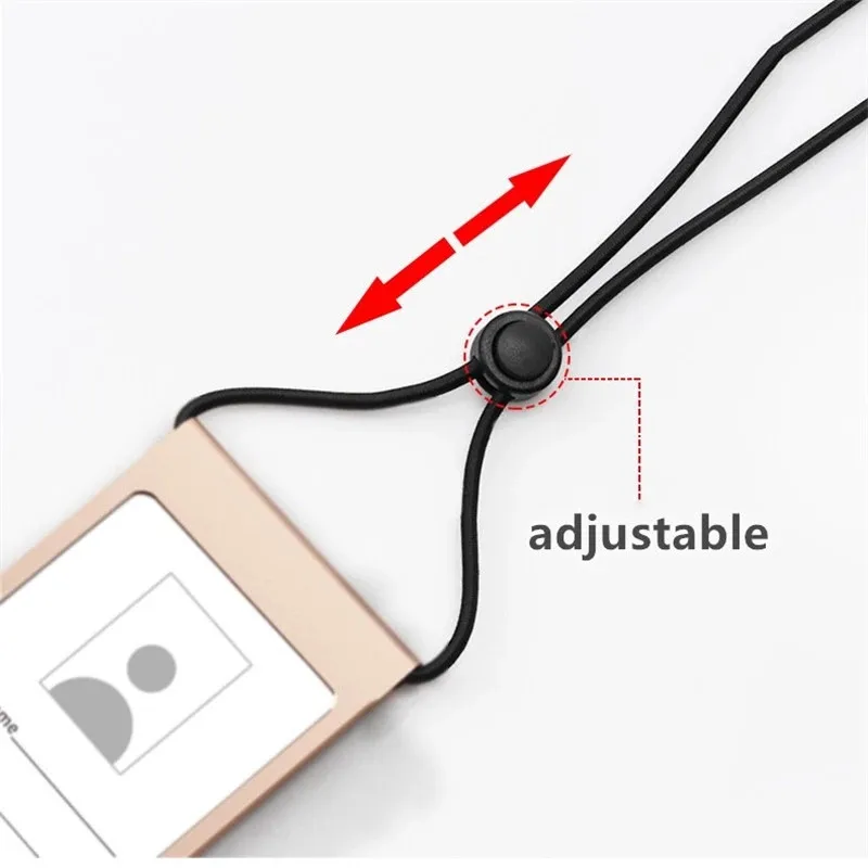 1Pcs Aluminum Alloy Work Name Card Holders Business Employee Student Vertical Name ID Card Cover With Lanyard Office Supplies