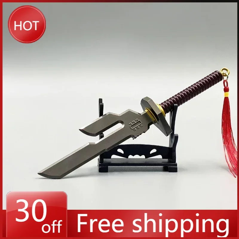 16CMJujutsu Kaisen Anime Peripheral Inverted Spear of Heaven Weapon Melee Samurai Swords Uncut Blade Weapon Metal Craft Gift Toy