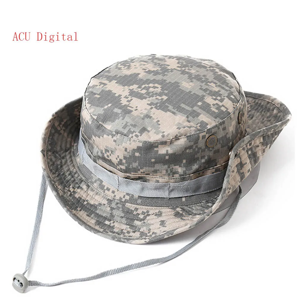 Outdoor Boonie Hat camouflage Anti-UV Sun Bucket Hat  Summer Military tactical Army men Hunting Cap for Fishing Hiking Climbing