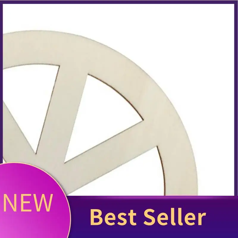 ABLU-50PCS خشبية لم تنته علامة السلام حلي معلقة DIY بها بنفسك فارغة ديكور المنزل الطرف الحرفية قلادة علامة معلقة