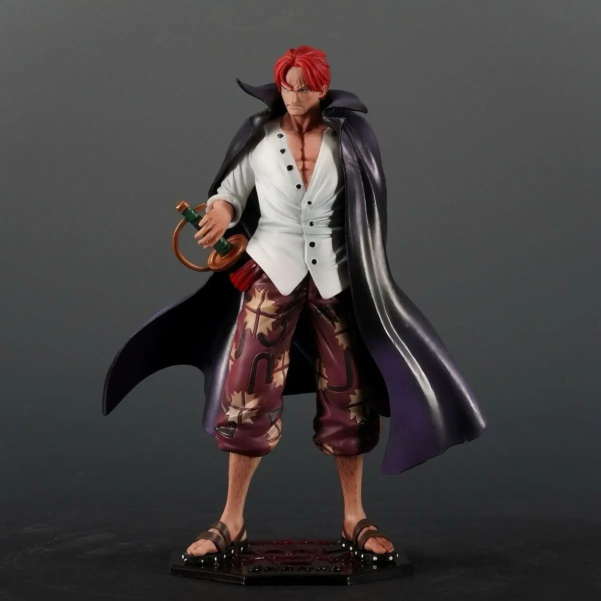 One Piece Cartoon Anime Model Red Hair Pirates Shanks Statue Red Hair Shanks Desktop Action Figure Ornaments Home Decor