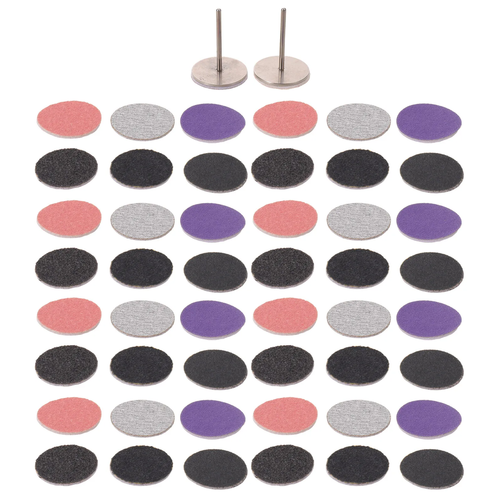120Pcs Manicure Sandpaper Discs Colorful Round Pedicure Sanding Discs for Drill Nail Grooming Sanding Pads Foot File Replacement