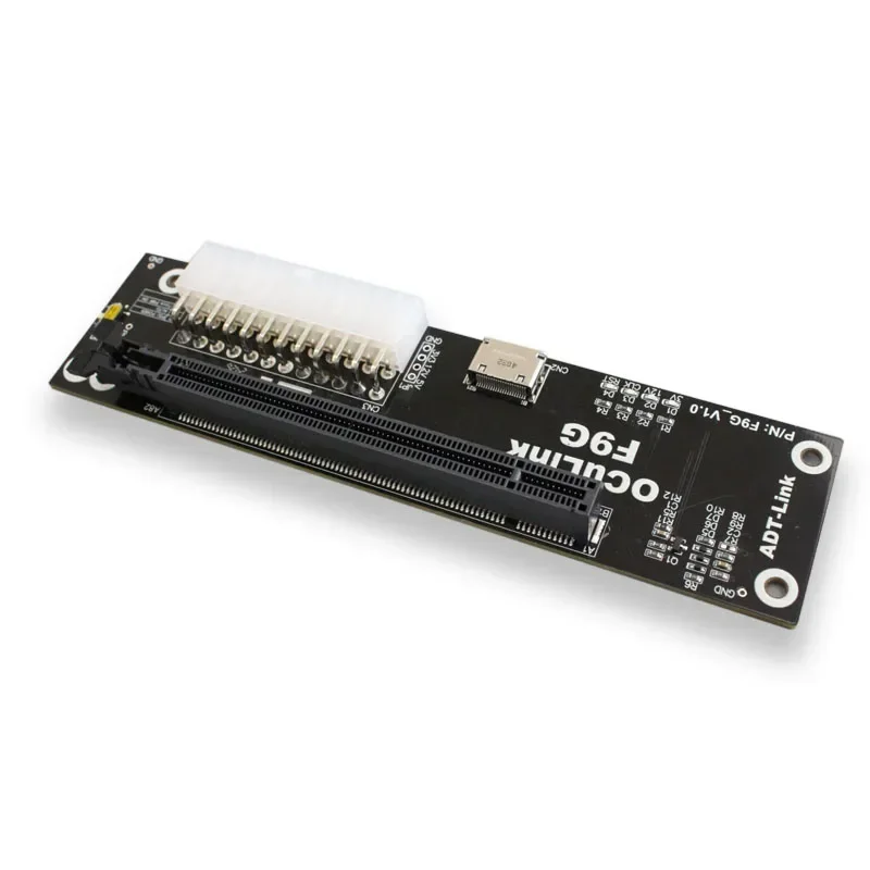 محطة إرساء الرسومات ADT F9G OcuLink to PCI Express X16 PCIe 4.0 64 جيجابت في الثانية مع دعامة طاقة ATX SFF-1812 وSFF-8611