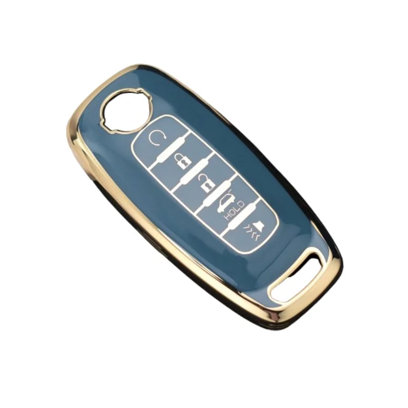 Coque de porte-clés pour Nissan Scalp, Juke Micra, Qashqai J11, X-Trail T32, Tiida, Atofinder Versa Note, Patrol Fob, 5 boutons