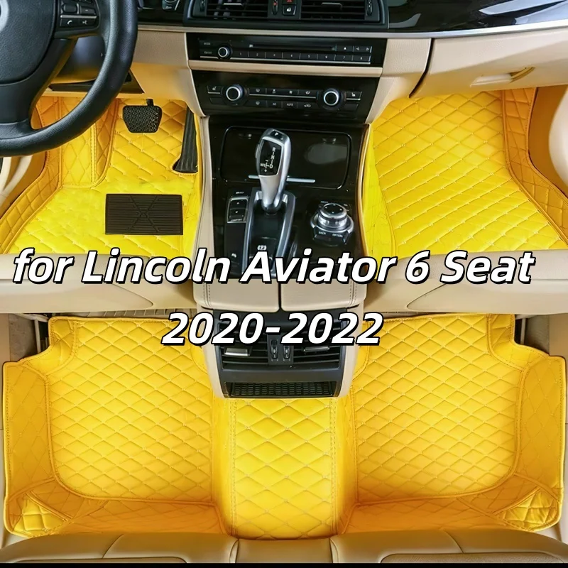 6 Seat Floor Mats for Lincoln Aviator 6 Seat 2020 2021 2022 Custom Fit Waterproof Automotive Car Accessories interior