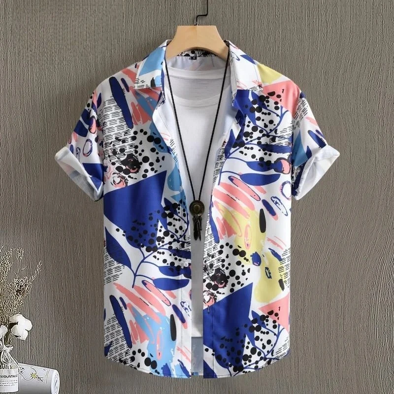 الكرتون الحيوان نمط قميص هاواي صيفي للرجال الهيكل العظمي ثلاثية الأبعاد مطبوعة ألوها قمصان الصيف عادية كم قصير بلوزة التلبيب القمم #1