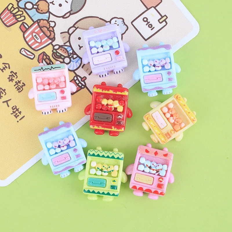 100pcs Cartoon Colorful Bubble Machine Game Console Resin Charm Diy Scrapbook Crafts Decor Figurines Jewelry Findings 24x22mm