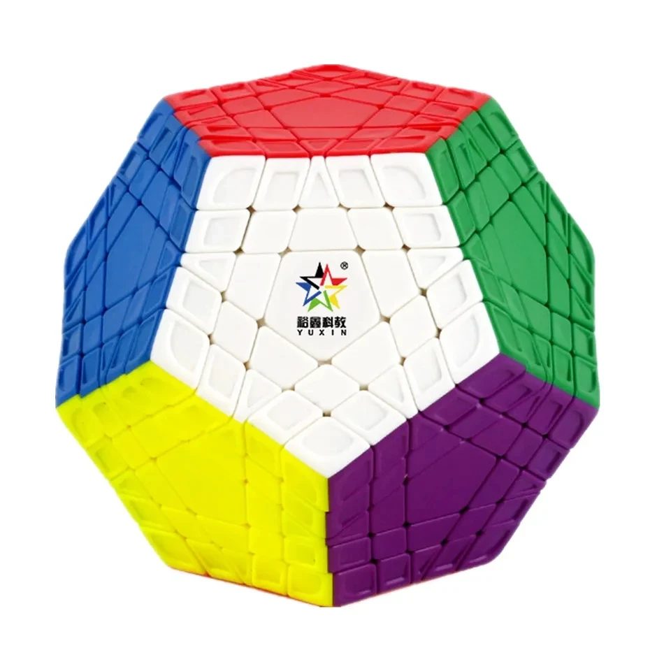 YuXin Huanglong 5x5 Gigaminx Cube Stickerless Dodecahedron Puzzle Cube Speed 12 faces Megaminx Magico Cubo Toy Children's Gift