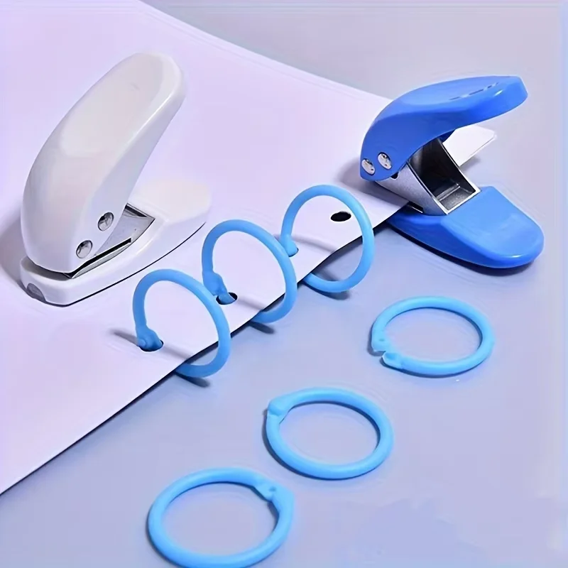 DELI Mini Paper Punch Portable Size 1 Hole Punch Machine 6mm 10 Sheets Office School Supplies