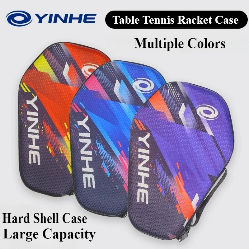 YINHE Table Tennis Racket Cover Hard Gourd Can Hold 2 Racket Storage Bag Anti Fall Anti Pressure Portable Multi Color Options