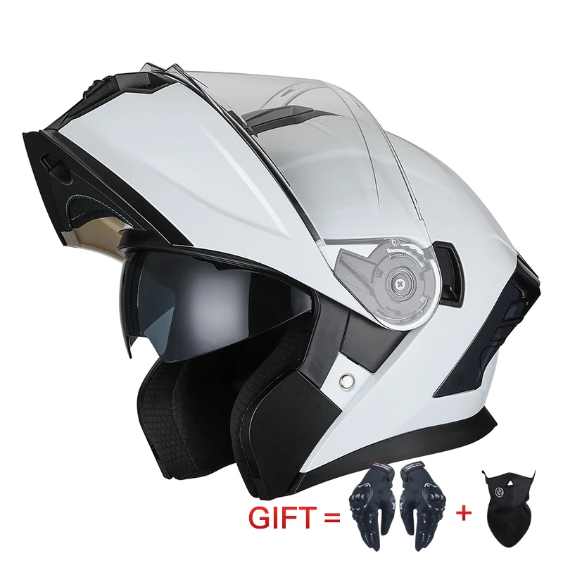 DOT-Casque de moto intégral à double visière, casque de sport, casque de course, casque de sécurité pour adultes, motocross