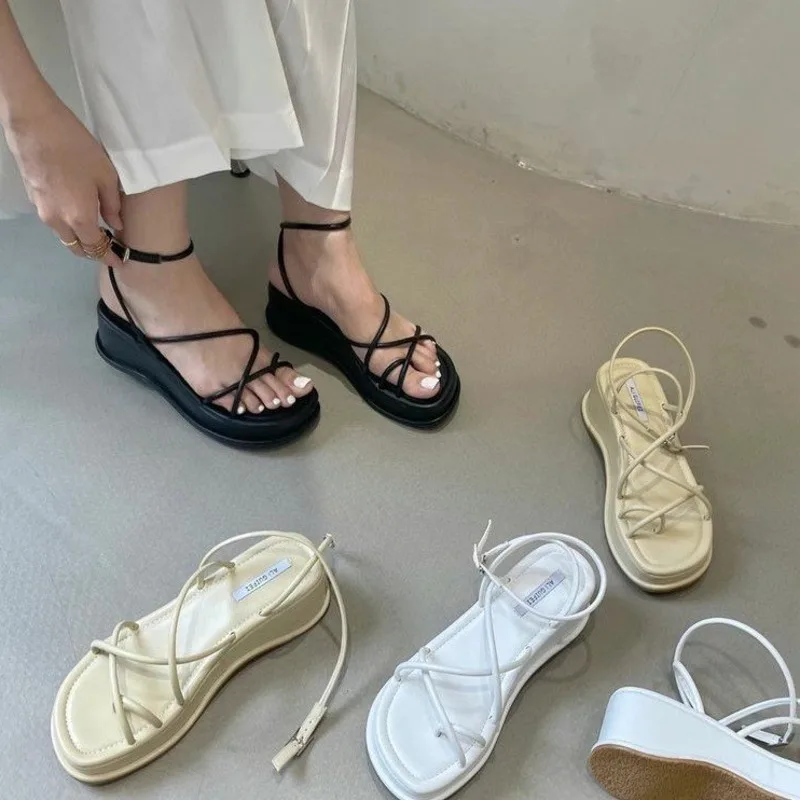 2023 New Summer Heel Women\'s Sandals Fashion Shoes For Women Ladies Elegant Dress Wedge Zapatos Mujer Sandalias De Mujer Verano