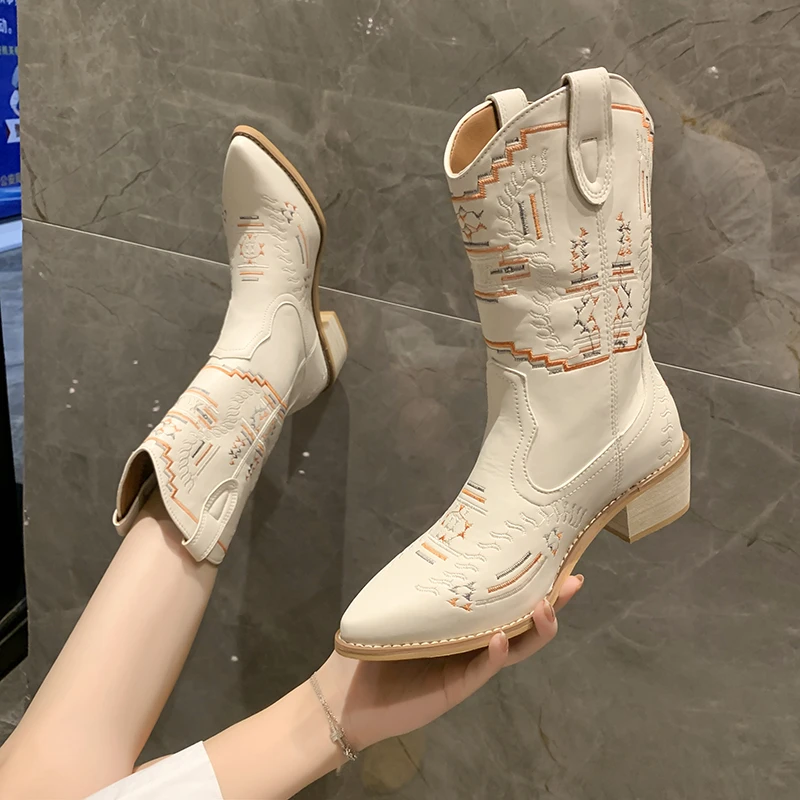 Martin Boots Women's Half-leg Boots 2022 Spring New Pointed Toe Mid-tube High-heeled Ankle Boots Knight Boots Fashion Boots