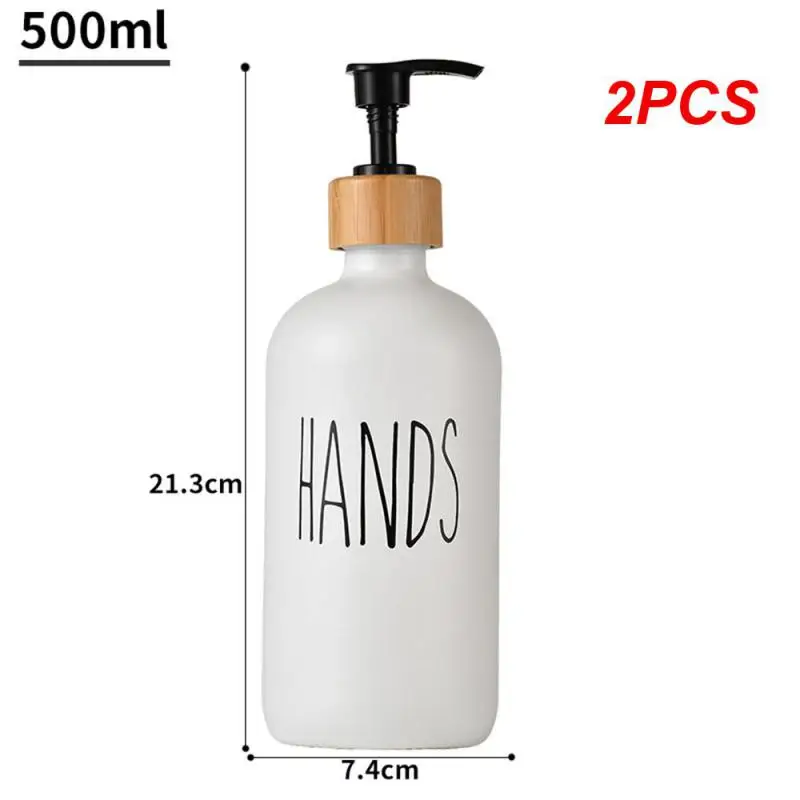 

2PCS 500ml Bathroom Matte Black Hand Soap Bottle Kitchen Soap Dispenser Dish Soap Bottle Refillable Bottle Home Decoration