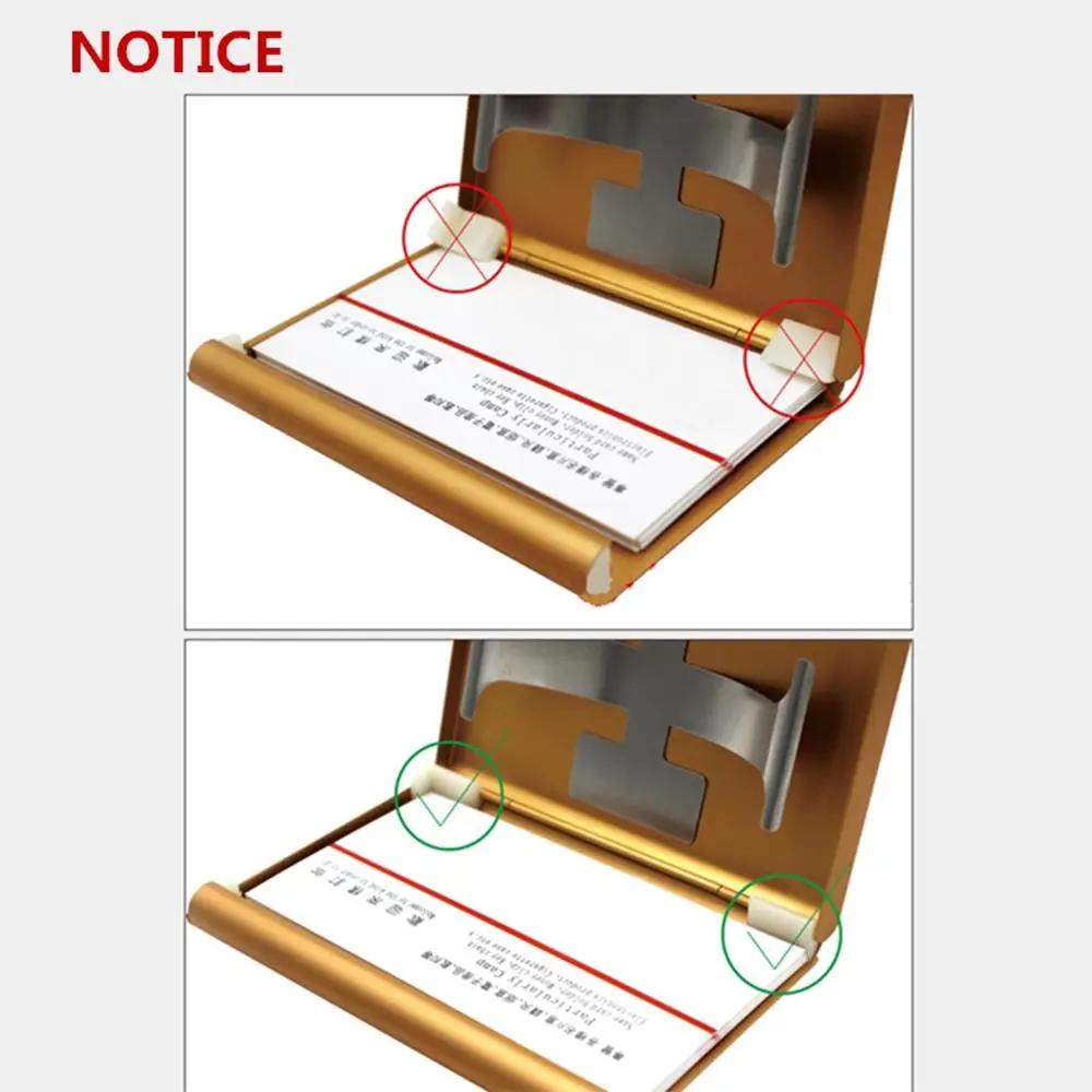 Wallet Box Men Light Hand Push Star Aluminum ID Card Case Thumb Slide Out Business Name Card Holder Pocket Card Case