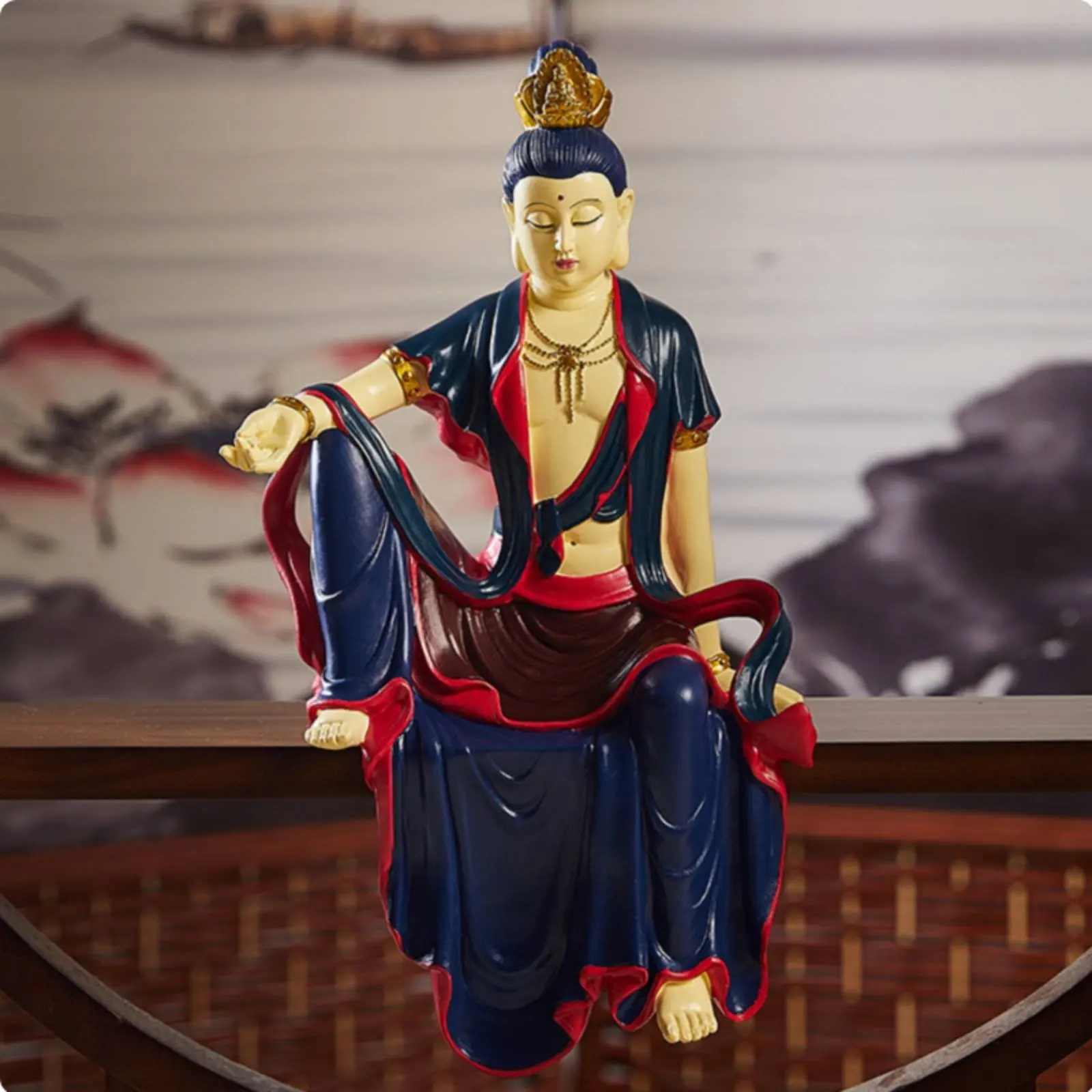 

Фигурка Гуаньинь «Водная Луна»: Медитативный дизайн, статуэтка Гуаньинь (Кваньинь), элегантный подарок, статуя Авалокитешвары с тонкой детализацией