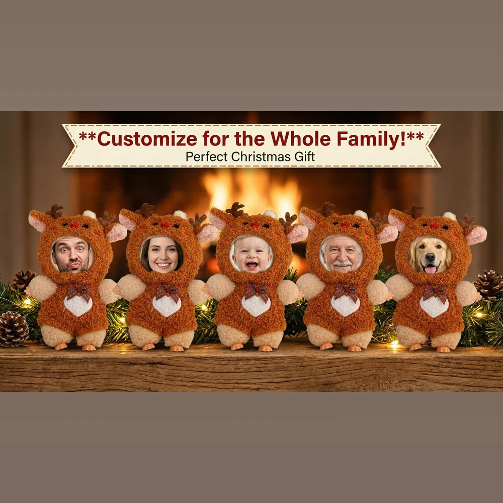 مضحك شخصية الوجه مخصص عيد الميلاد الرنة مفتاح سلسلة كاني نفس Layeye قلادة هدية لصديقها صديقة الحيوانات الأليفة الطفل